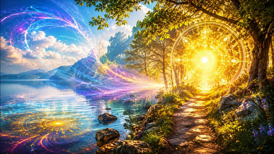 Happy Stroll | Sunlit Lakeshore Music with Gamma Frequency Layers